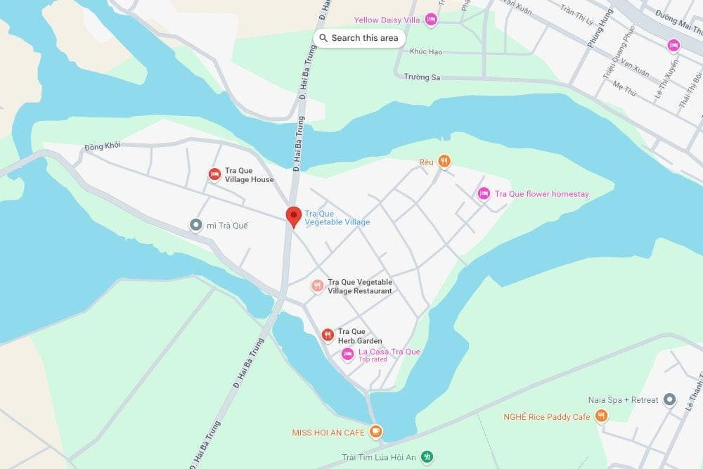 Tra Que Vegetable Village is located in Cam Ha Commune